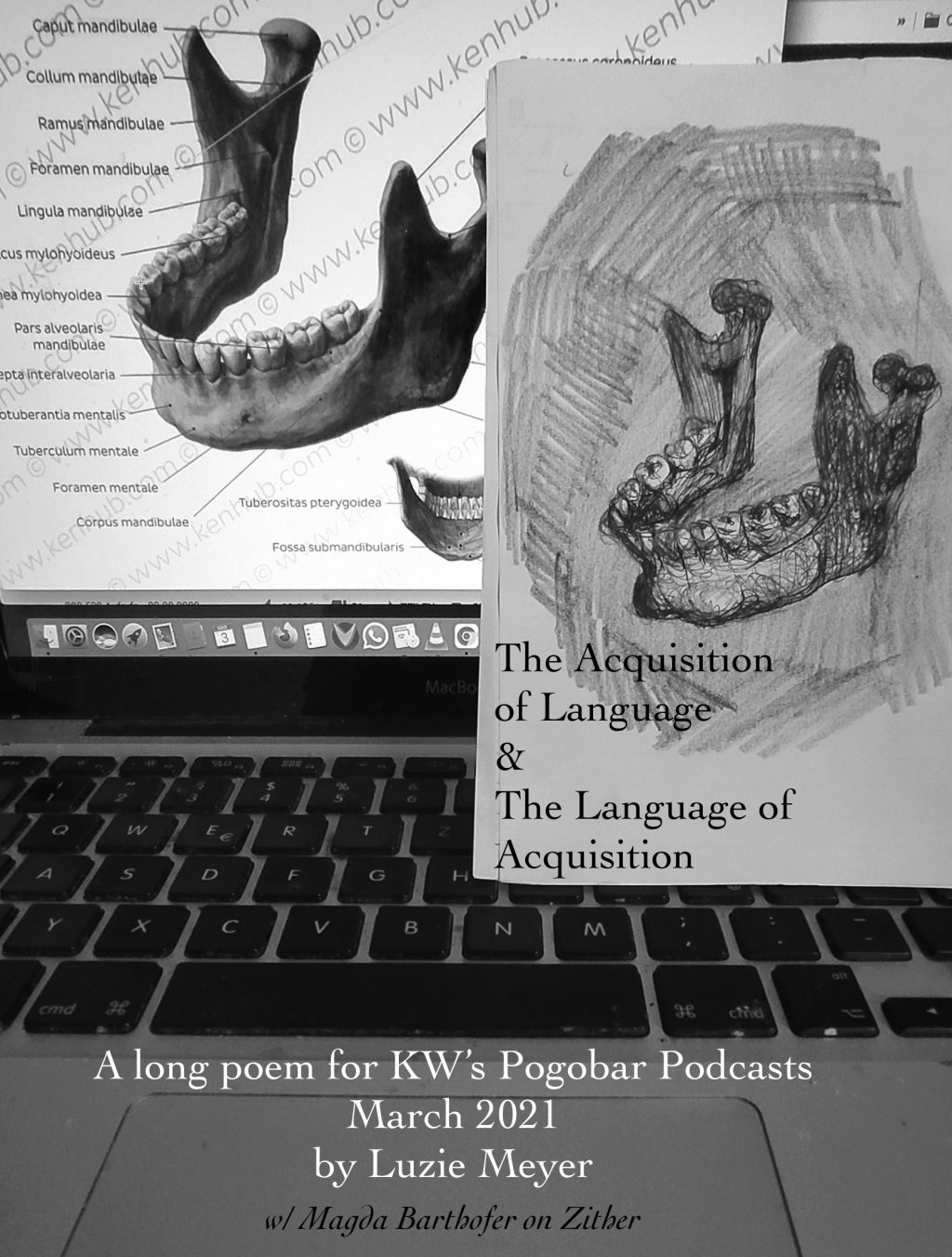 White Space with mirror foil on windows and photos hung on strings from ceiling